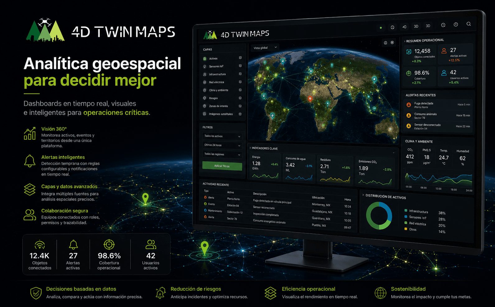 4DTWIN MAPS - Gestión geoespacial, telemetría y cartografía 3D en el mundo real. — Galería 1
