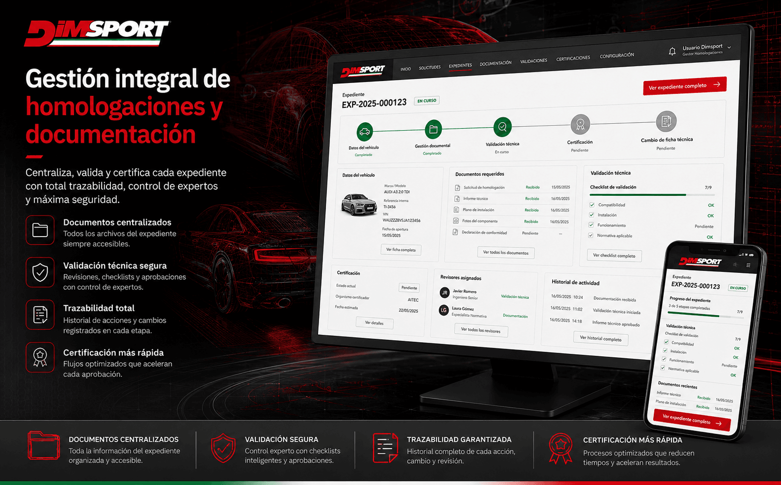 DIMSPORT — Portal integral para la gestión de homologaciones de vehículos — Galería 2