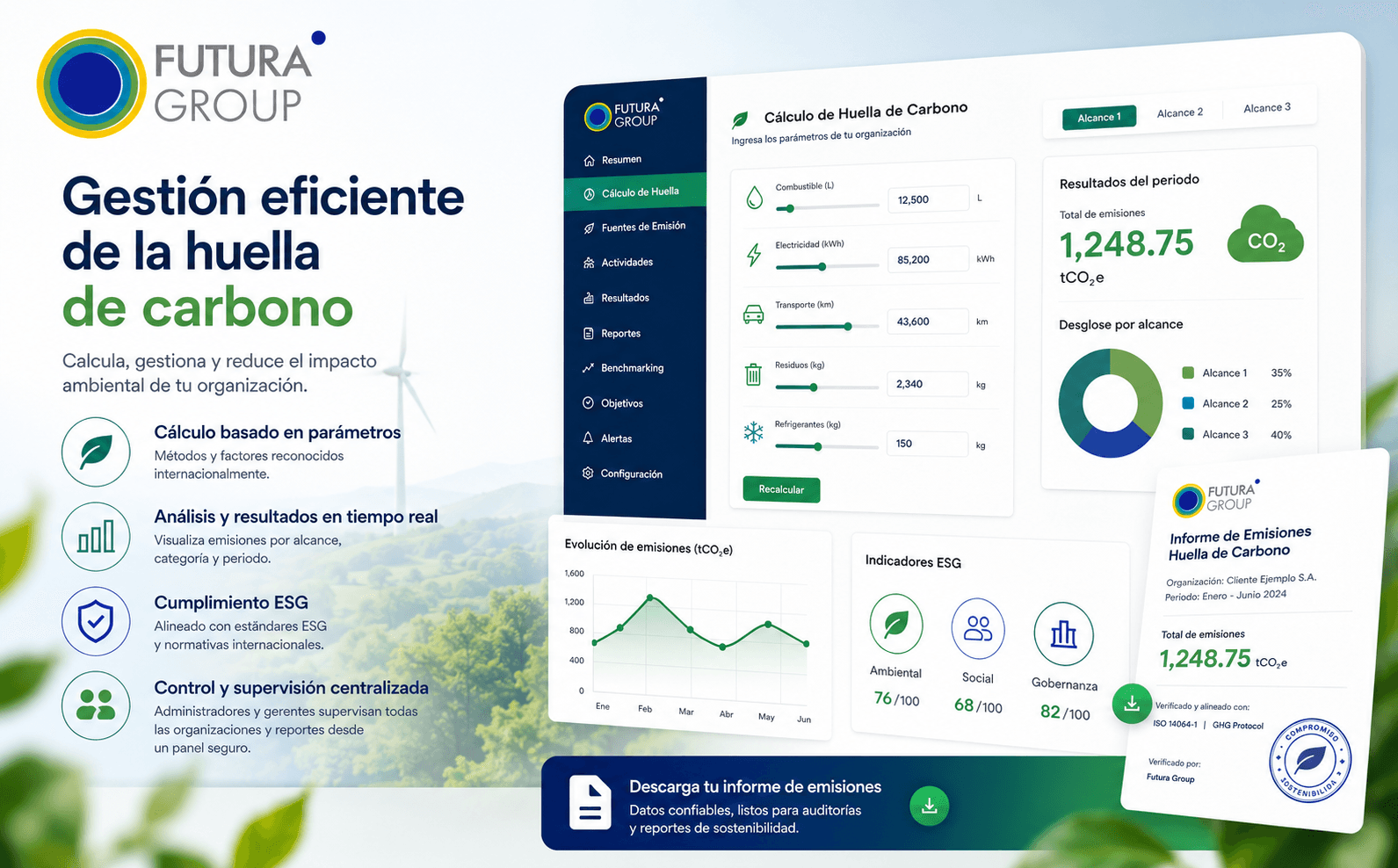 Futura Group — Plataforma digital para la gestión energética y la huella de carbono — Galería 2