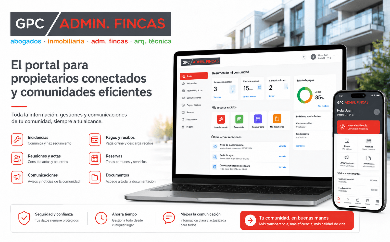 GPC Admin. Fincas — Plataforma integral para la gestión de comunidades — Gallery 1