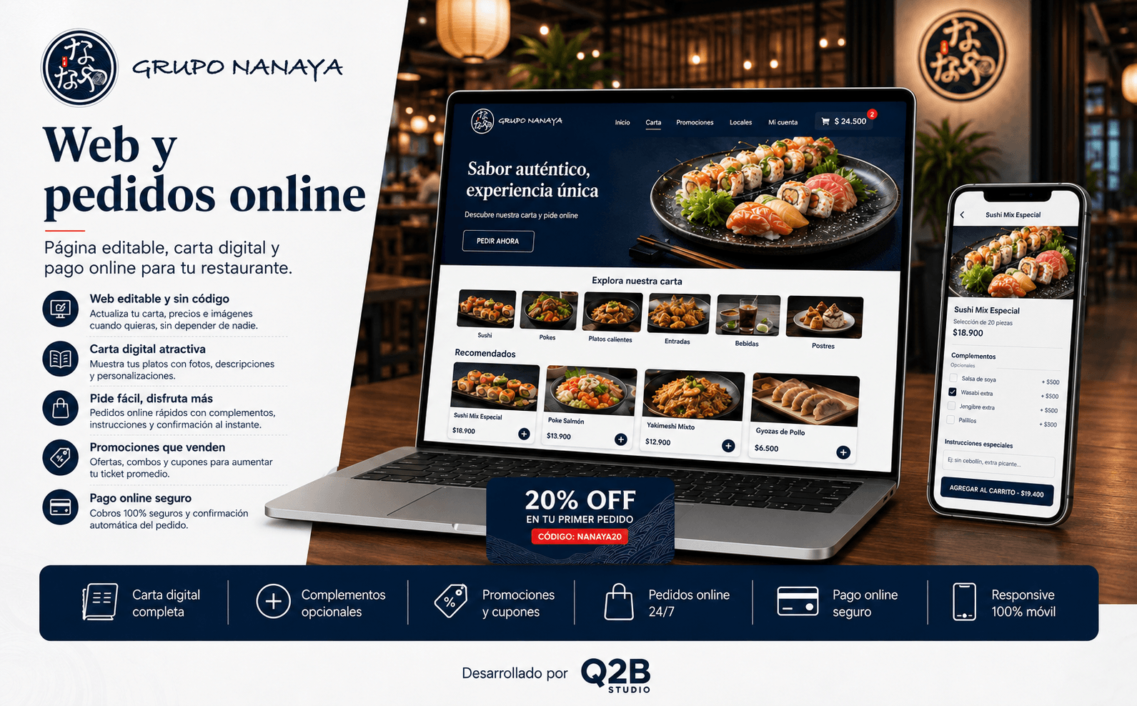 Grupo Nanaya — Ecosistema digital para pedidos online y gestión de locales — Galería 2