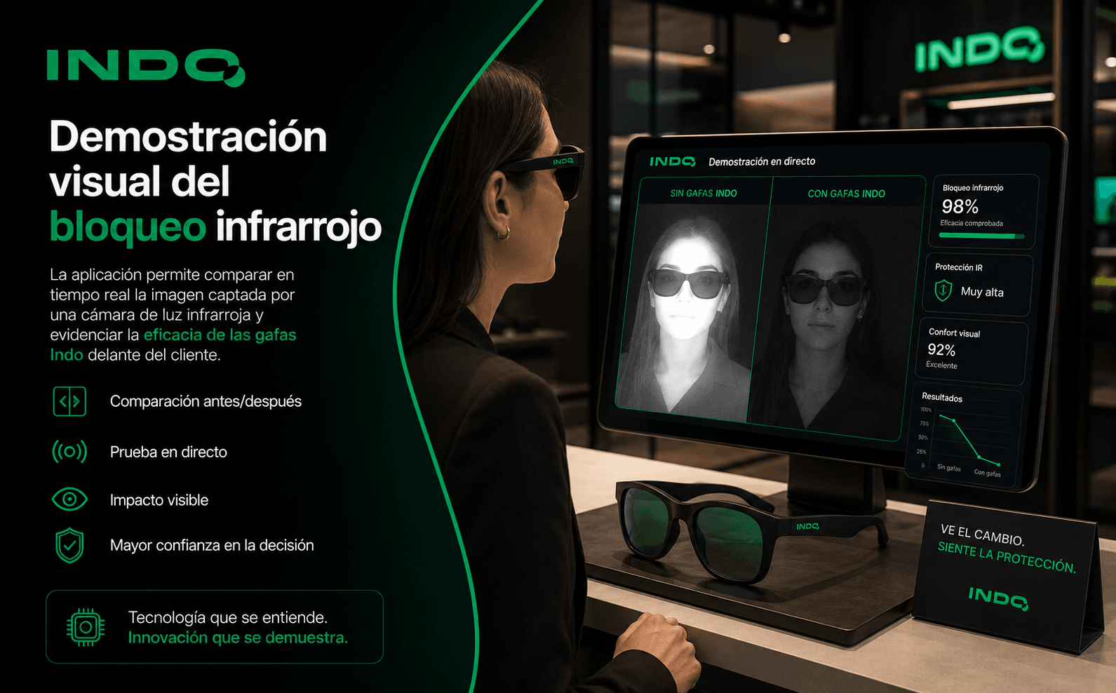 Indo — Aplicación interactiva para demostrar la protección frente a la luz infrarroja — Galería 1