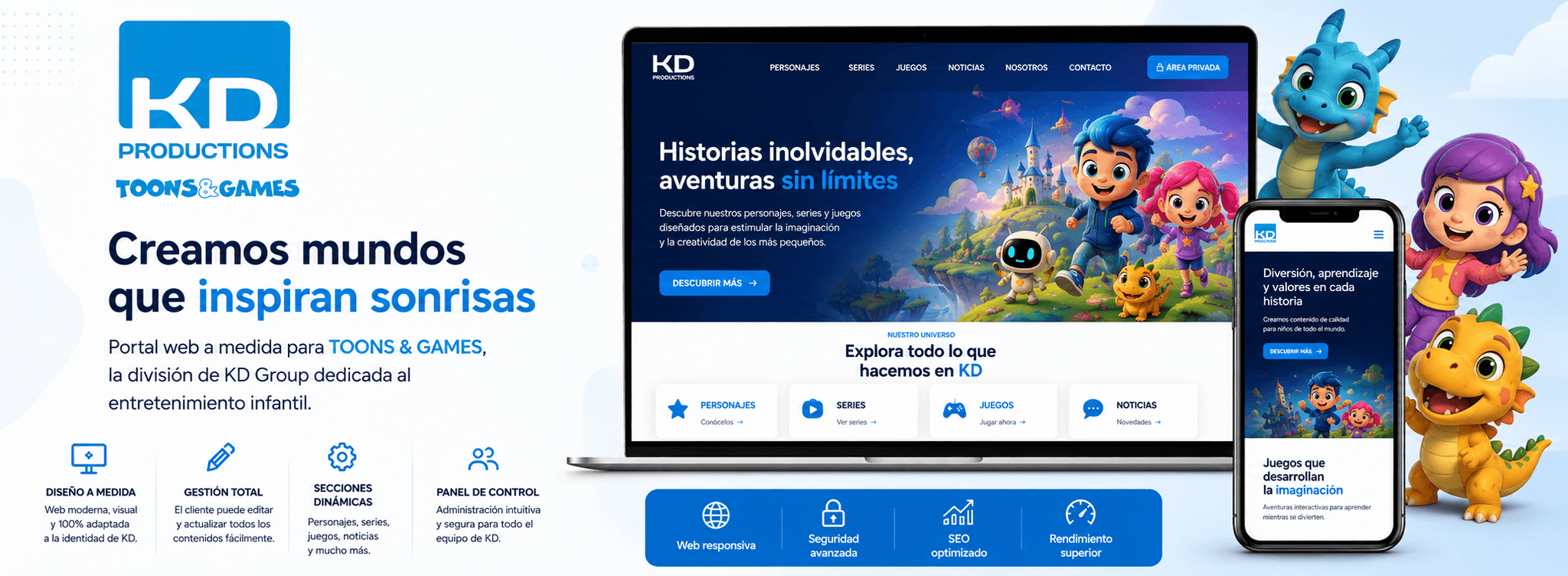 KD Productions (Toons&Games)— Portal digital para un universo de personajes, series y juegos — Galería