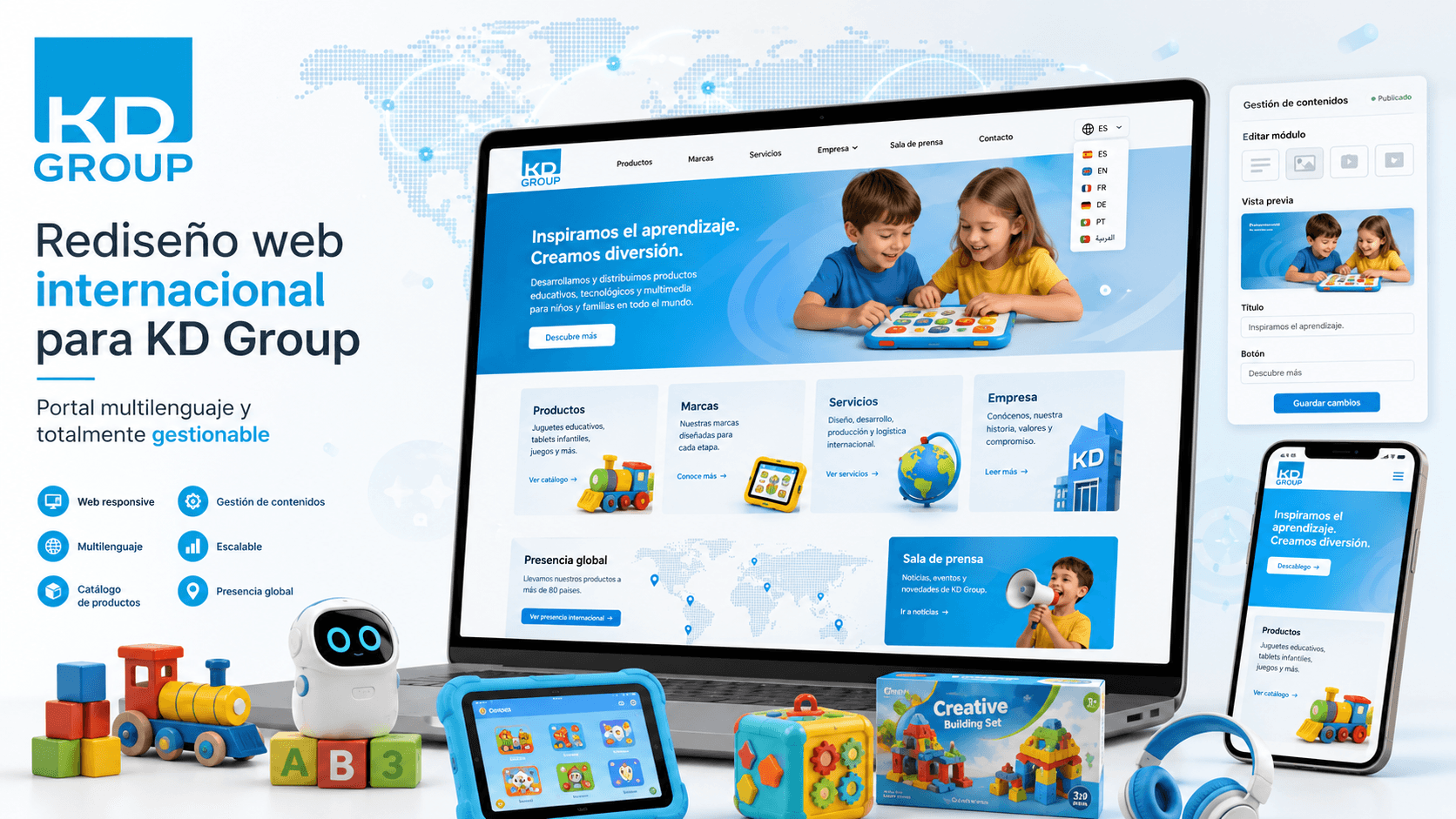 KD Group — Rediseño del portal corporativo internacional
