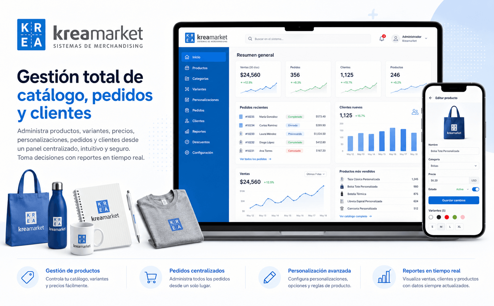 Kreamarket — Tienda online de merchandising totalmente personalizable — Galeria 2