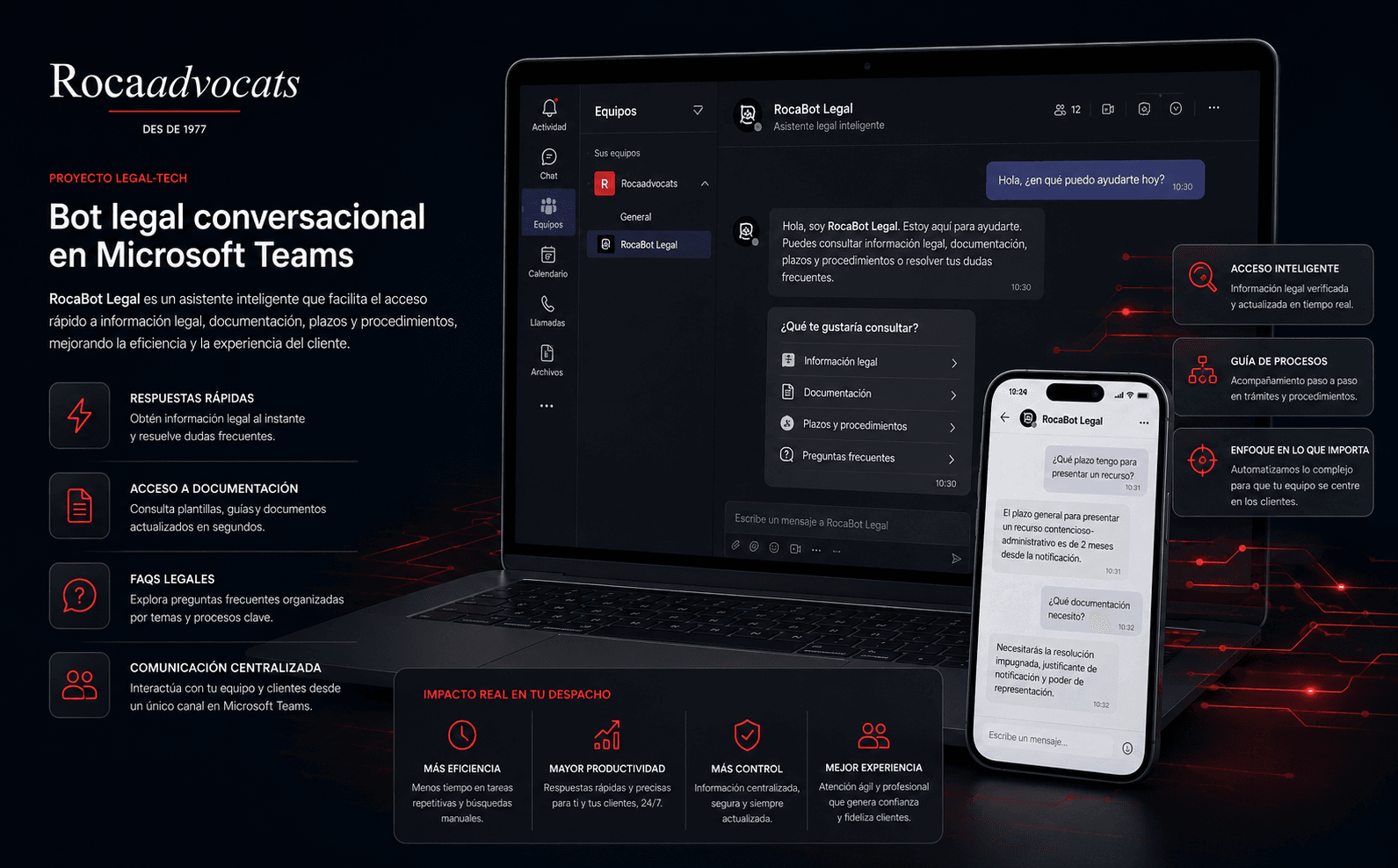 Roca Advocats — Automatización legal con IA, n8n y Microsoft Teams — Galería 1