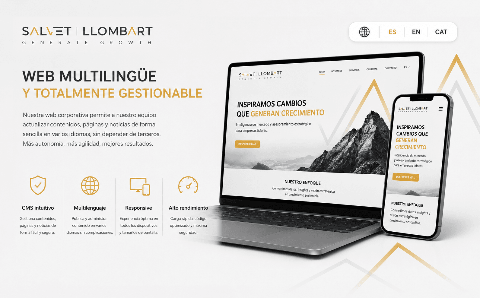 Salvet Llombart — Rebranding, identidad corporativa y web multilingüe gestionable — Galería 1