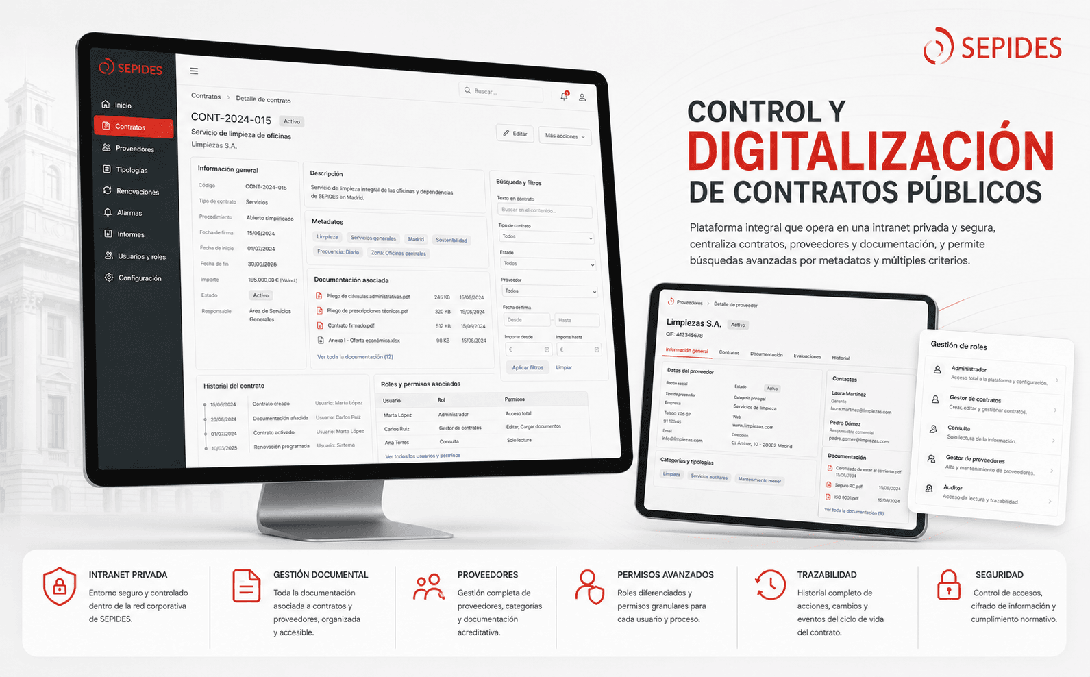 SEPIDES — Plataforma integral para la gestión de contratación pública en intranet — Galería 2