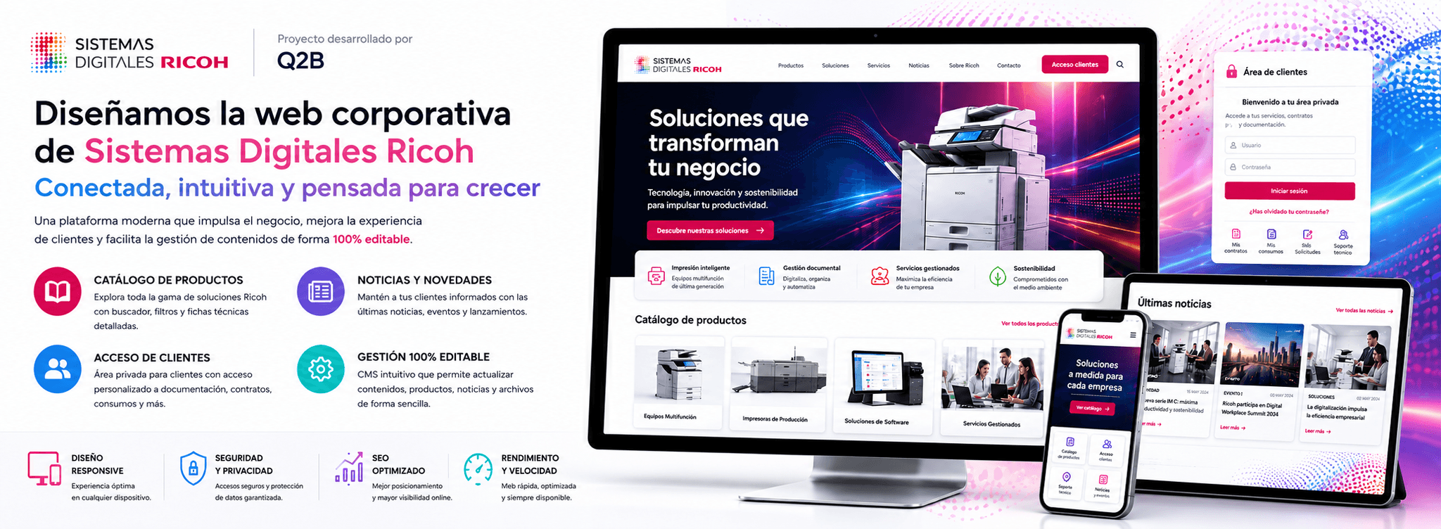 Sistemas Catalunya - Web corporativa, catálogo digital y área privada de clientes — Galería