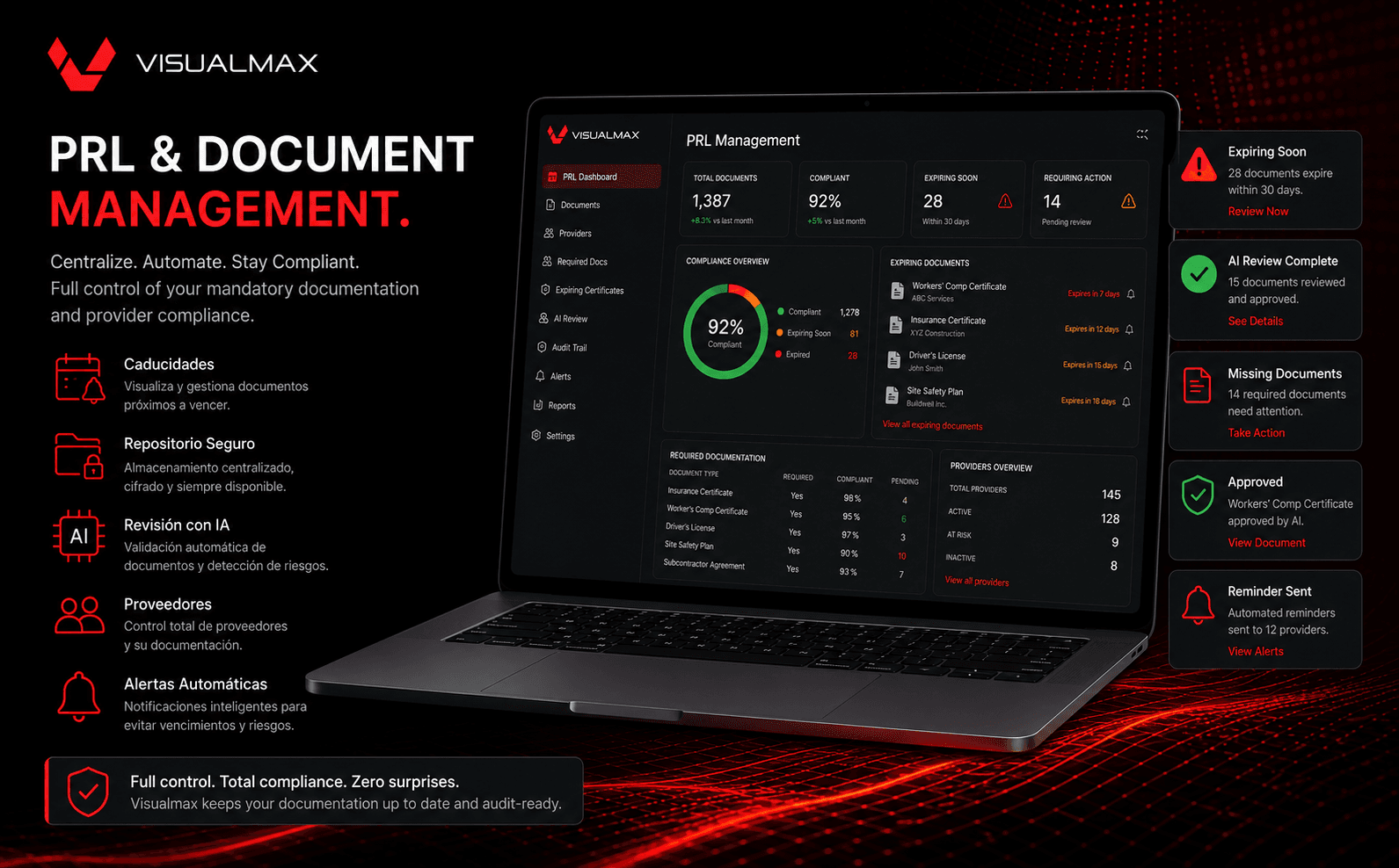 Visualmax — Software de gestión PRL, control de gastos y automatizaciones inteligentes — Galería 2