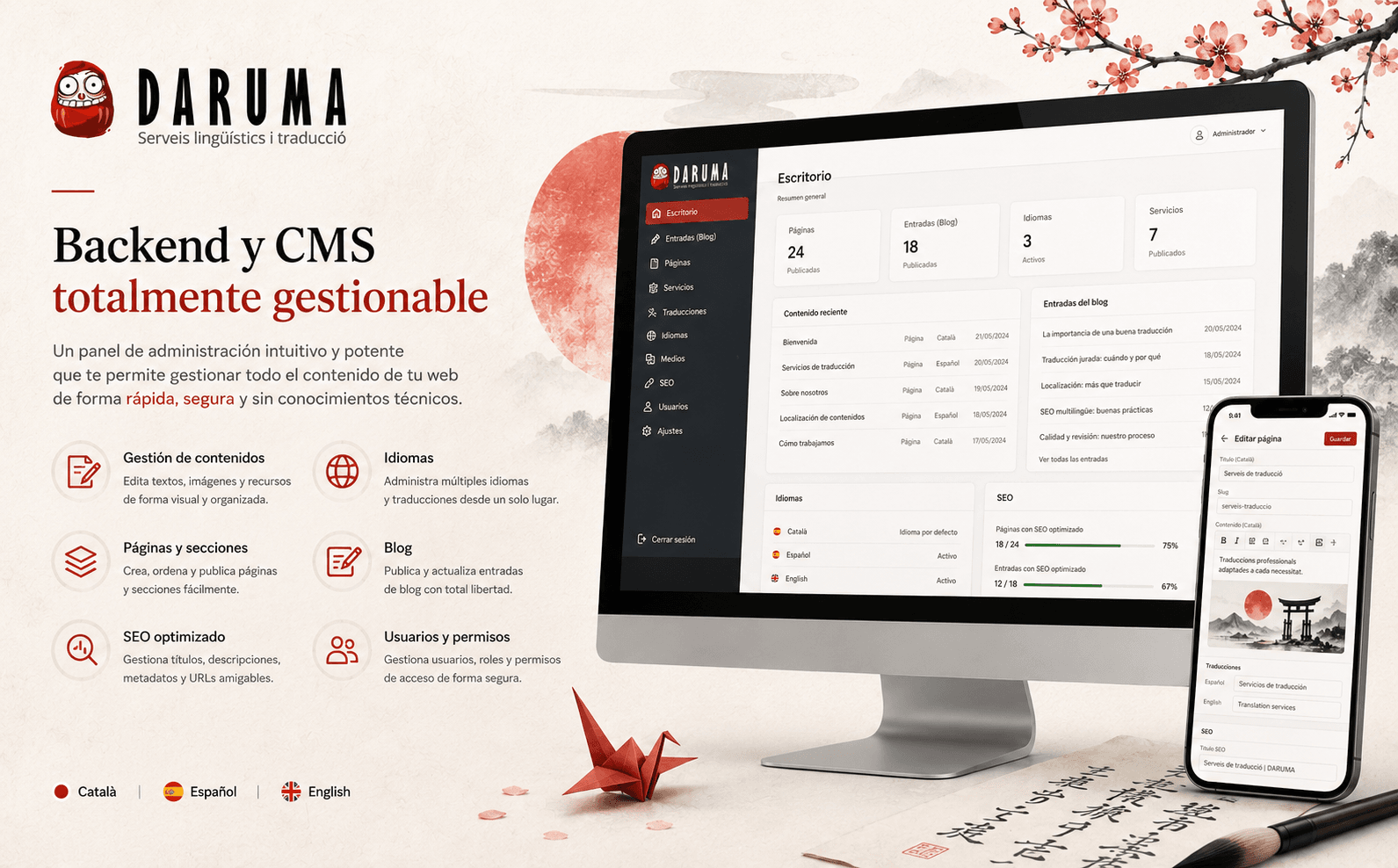 Daruma — Web corporativa multilingüe y totalmente gestionable — Gallery 1