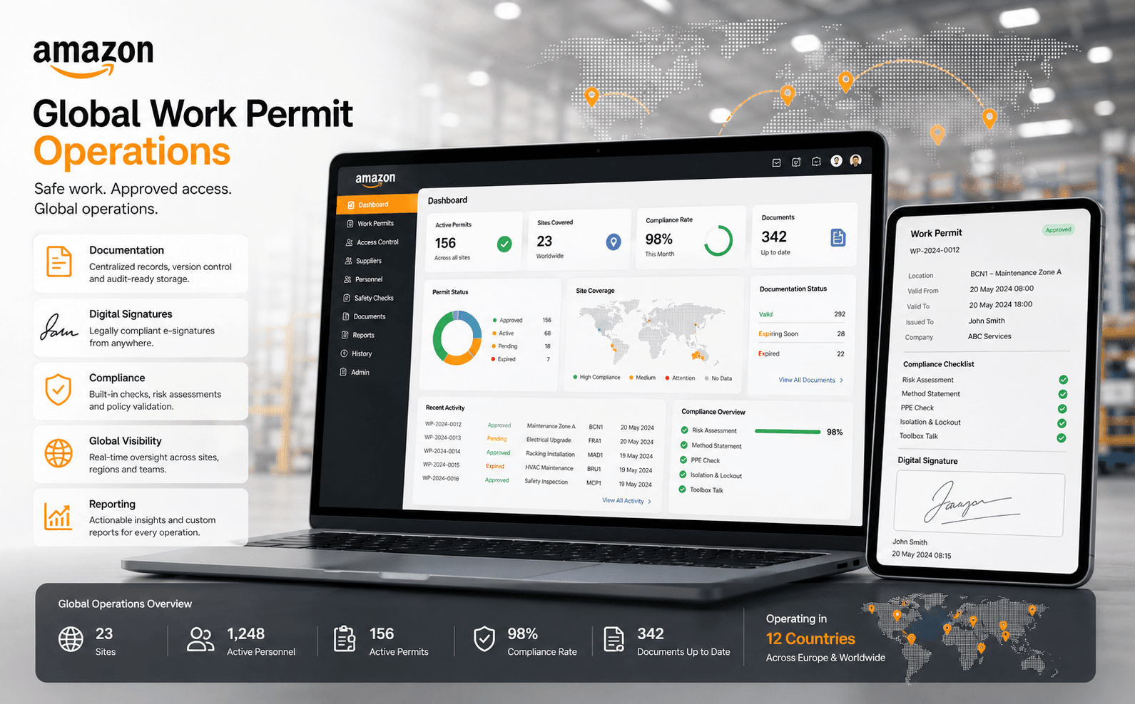 Amazon — Plataforma global de gestión de permisos de trabajo y acceso de proveedores — Galería 2