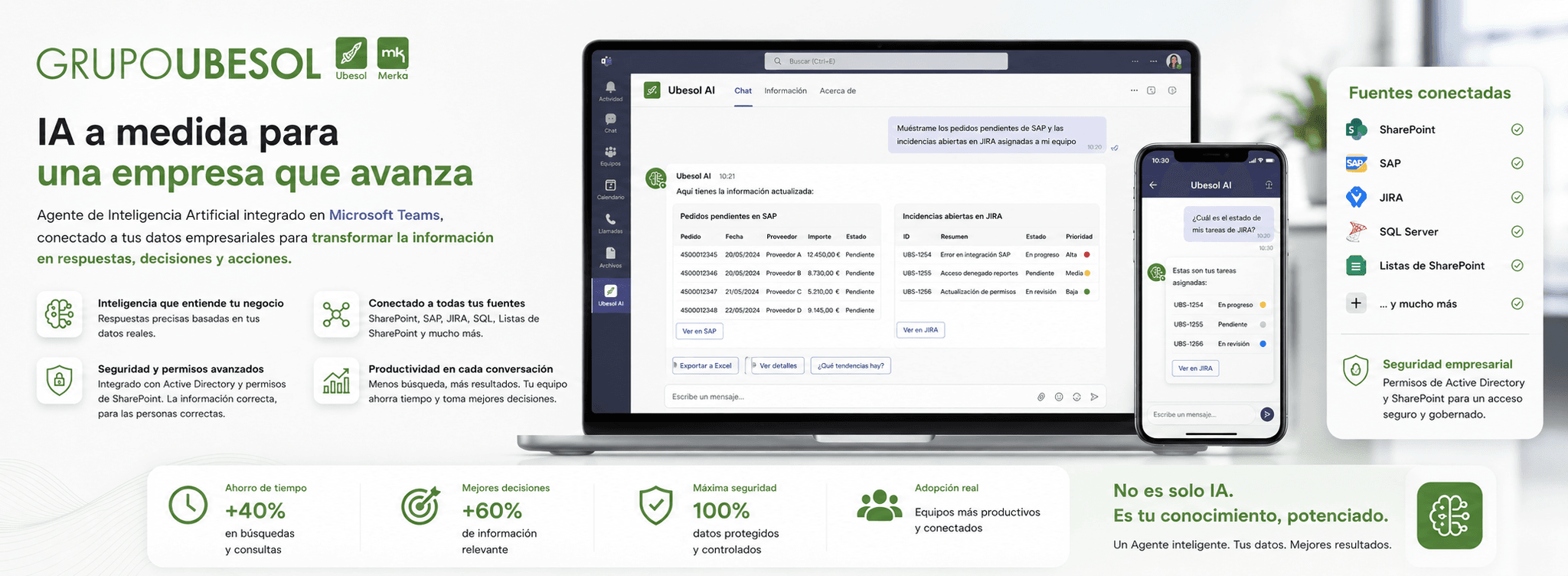 Grupo Ubesol — Agente de IA empresarial integrado en Microsoft Teams — Galería