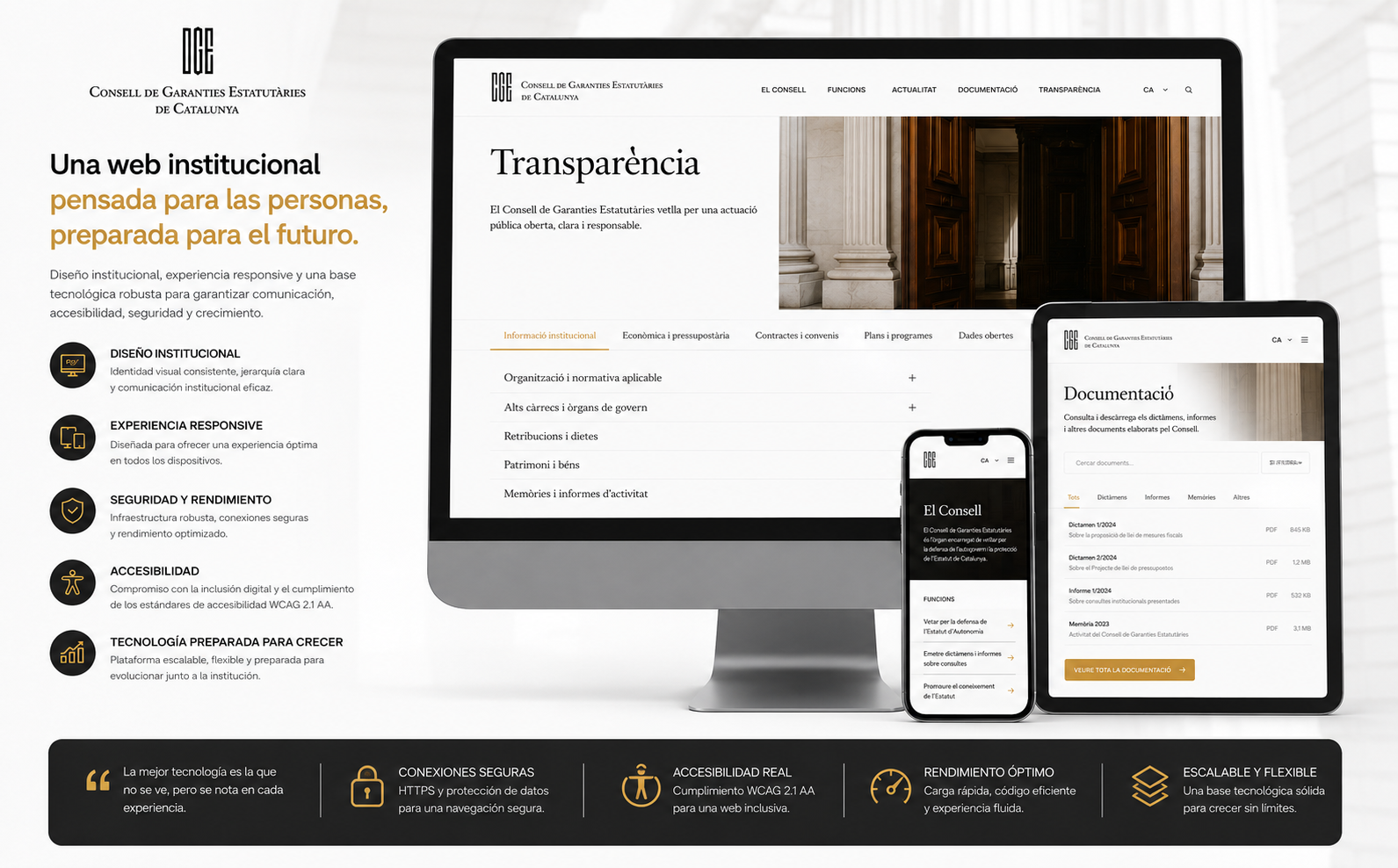 CGE — Diseño y desarrollo web institucional con backend 100% editable — Galería 2