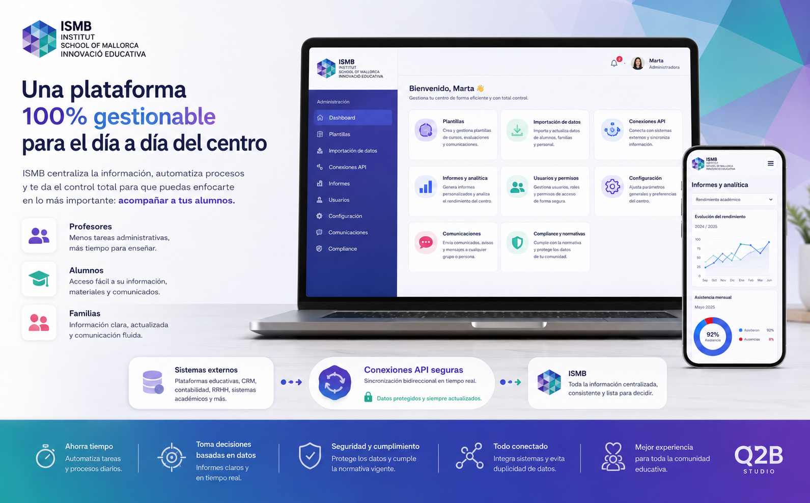 ISMB — Plataforma educativa a medida para la gestión académica, la asistencia y la comunicación — Galería 2