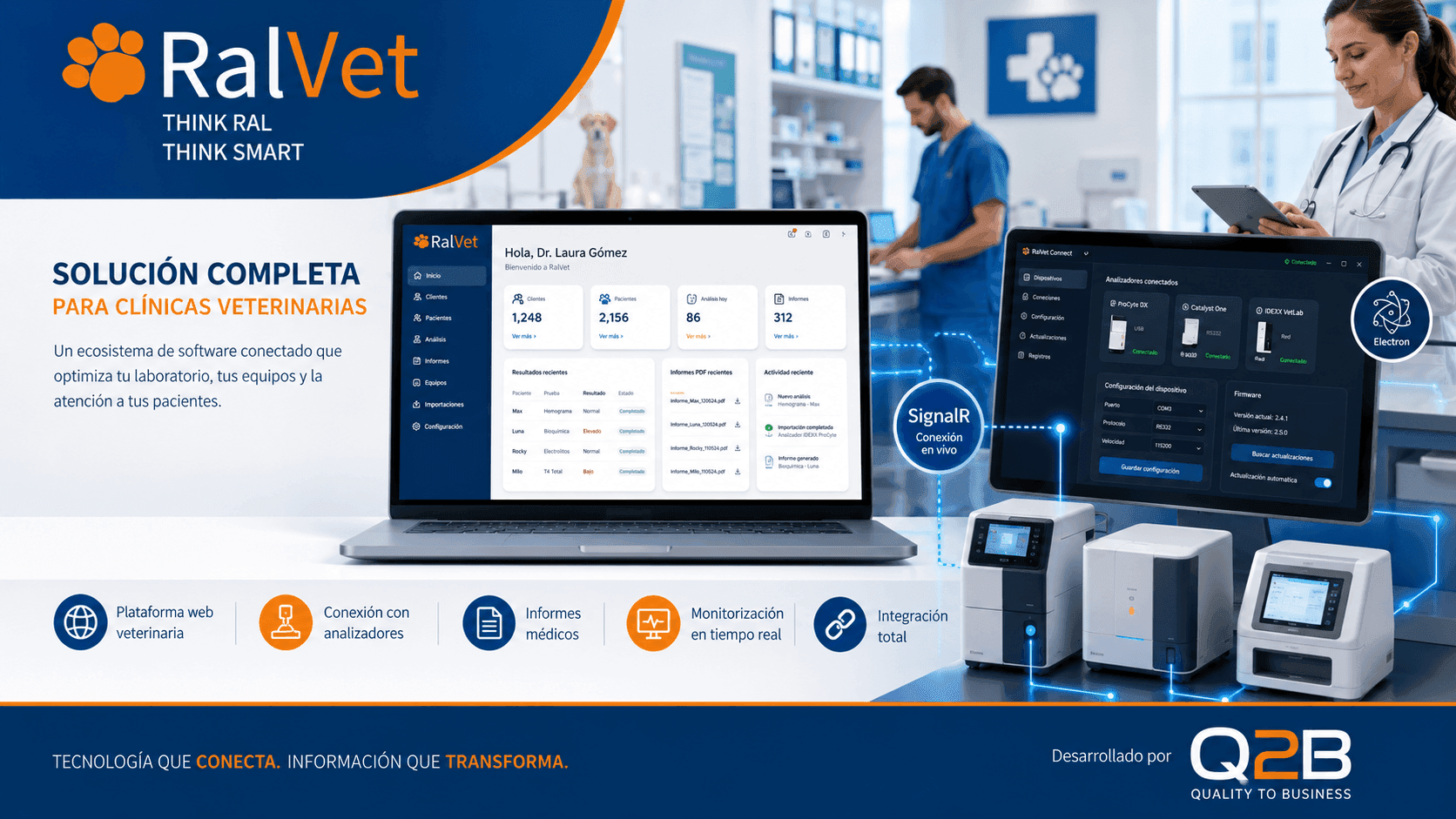 RalVet — Plataforma integral para clínicas veterinarias conectada con analizadores físicos