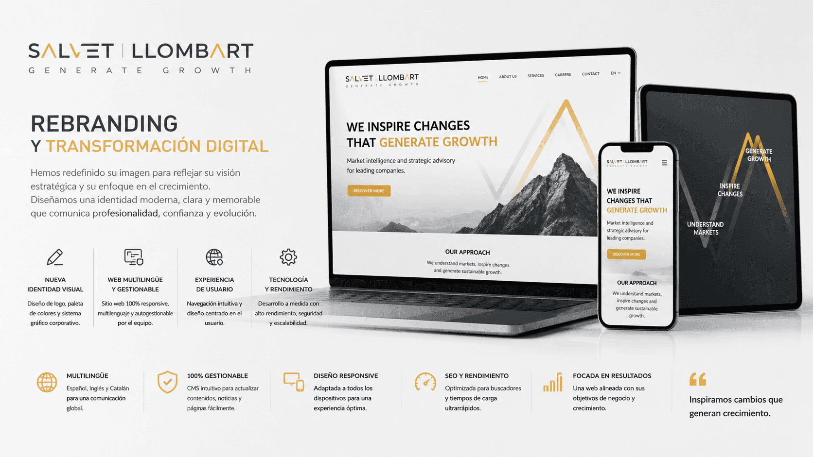 Salvet Llombart — Rebranding, identidad corporativa y web multilingüe gestionable